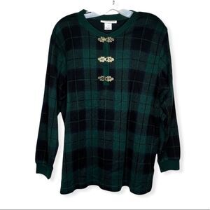 Cathy Daniels‎ Sweater Top Plaid